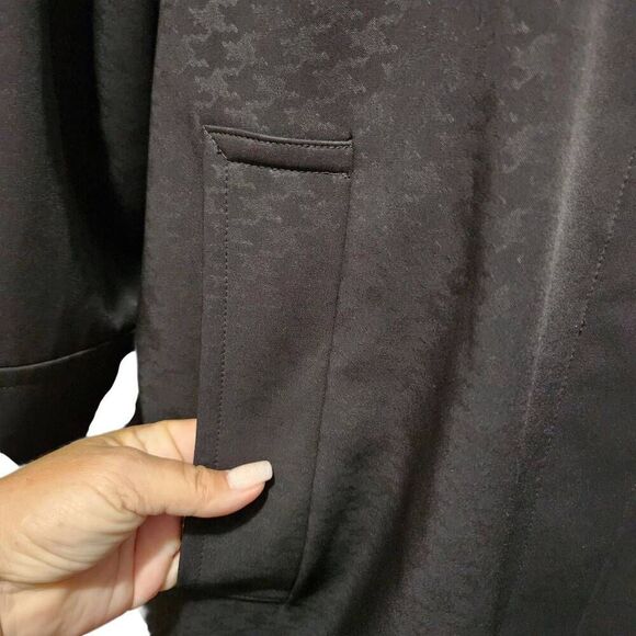 Platinum Utex jacket hidden buttons houndstooth black Size XL - Picture 5 of 9